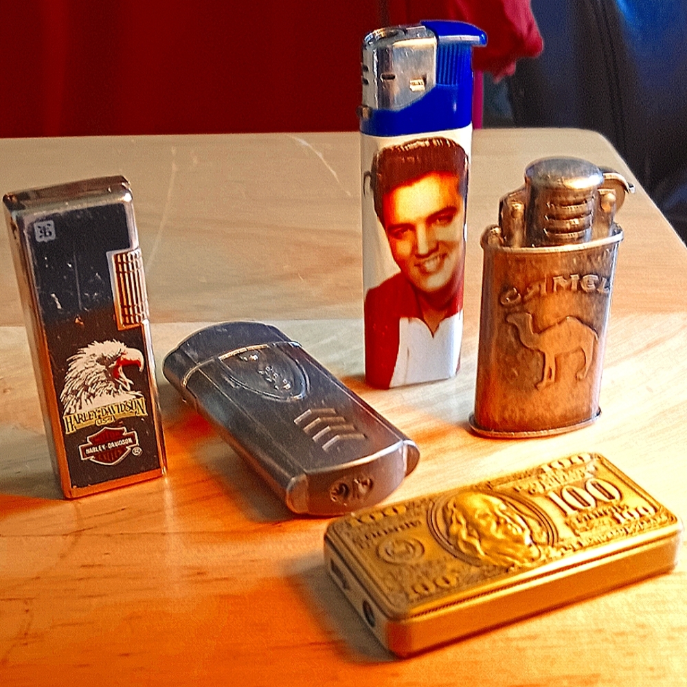 Lot - 5 - Empty- Pre-Owned Butane Lighters - Good Condition